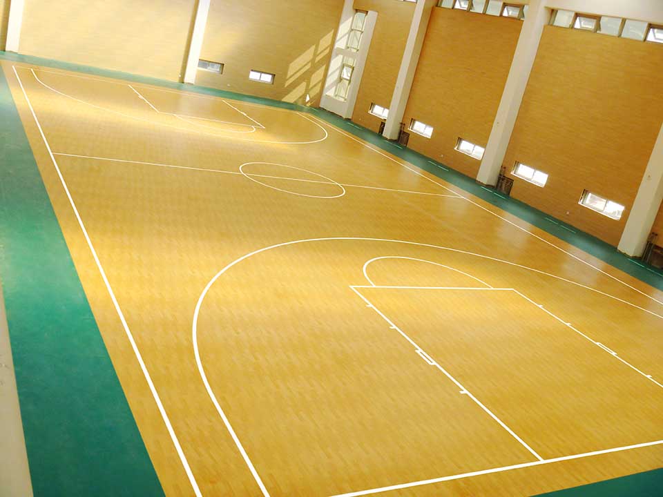 A primary school interior basketball court